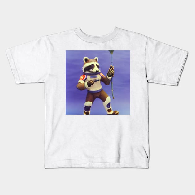 Rocket Racoon Kids T-Shirt by kkrenny13